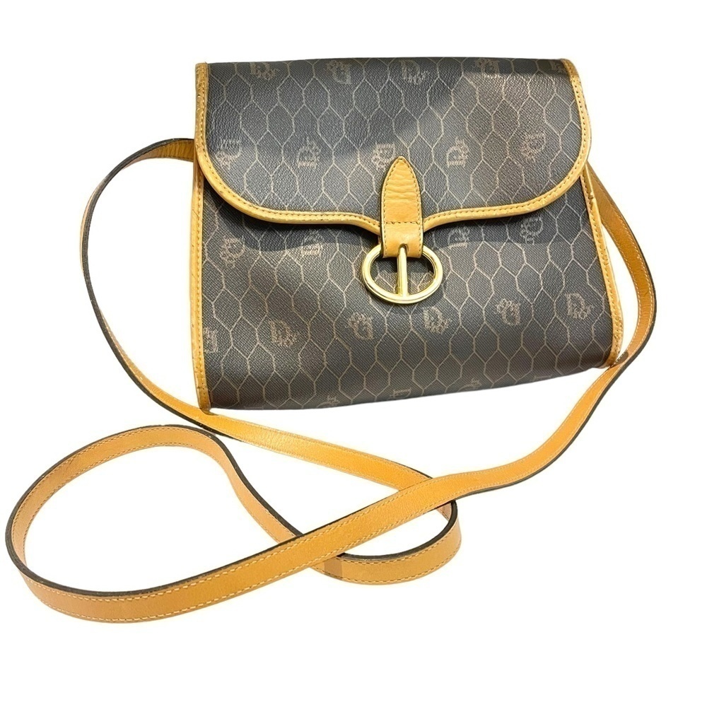 LEATHER Christian Dior Honeycomb Crossbody Purse - Picture 2 of 16